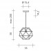 Pakabinamas šviestuvas EUCLIDE 2700K 44W ART.1821.30.2700